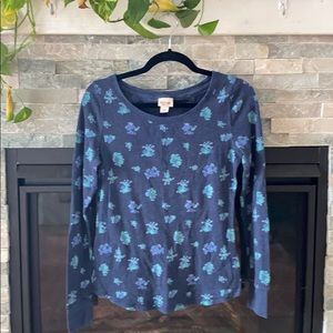 Mossimo Waffle Knit Floral Shirt